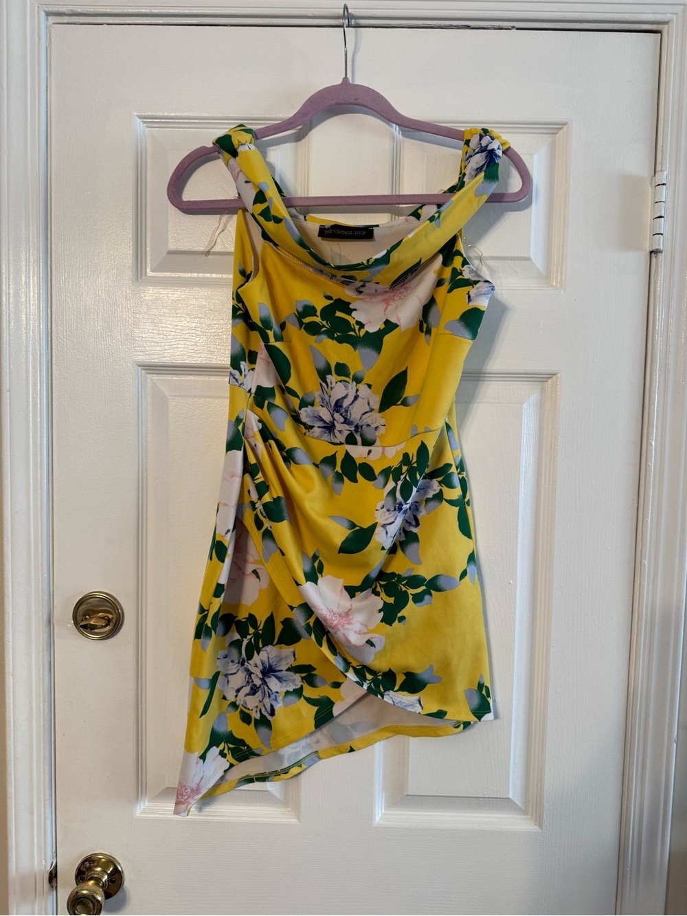 The Vintage Shop Yellow Floral Mini Dress